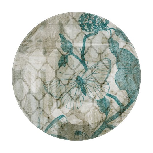 Arabesque Butterflies VI Schneidebrett (Vorderseite)