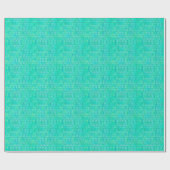 Arabesque-Damast - Aqua und Türkis Geschenkpapier (Flach)