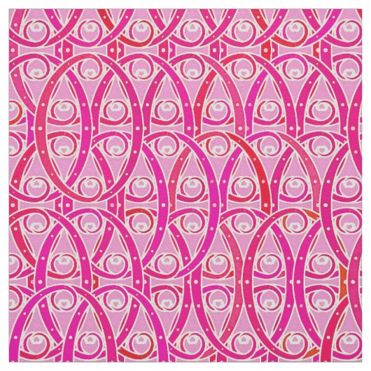 Arabesque-Damast - Erdbeerrosa Stoff (Muster)