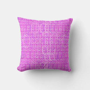 Arabesque-Damast - Lavendel und Orchid Kissen