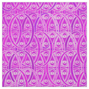 Arabesque-Damast - Lavendel und Orchid Stoff
