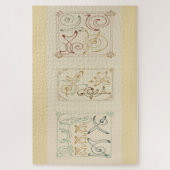 Arabesque Elegance - Abstraktes Design von Mucha Puzzle (Vertikal)