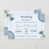 Arabesque Elegance Wedding Card Einladung (Vorne/Hinten)