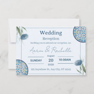 Arabesque-Eleganz-Hochzeitskarte Einladung