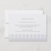 Arabesque-Empfang-Karte | Silver Pearl Einladung (Vorderseite)