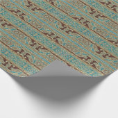 Arabesque Fabric Paisley Oriental Design Geschenkpapier (Ecke)