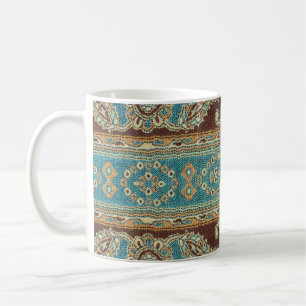 Arabesque Fabric Paisley Oriental Design Kaffeetasse