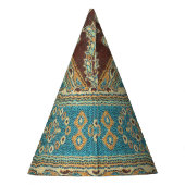Arabesque Fabric Paisley Oriental Design Partyhütchen (Rückseite)