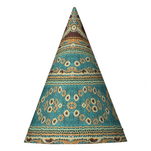 Arabesque Fabric Paisley Oriental Design Partyhütchen (Vorderseite)