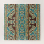 Arabesque Fabric Paisley Oriental Design Puzzle (Horizontal)