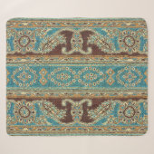 Arabesque Fabric Paisley Oriental Design Sherpadecke (Vorderseite (Horizontal))