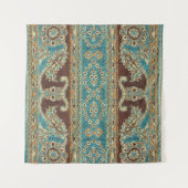 Arabesque Fabric Paisley Oriental Design Wandteppich (Vorderseite (Horizontal))