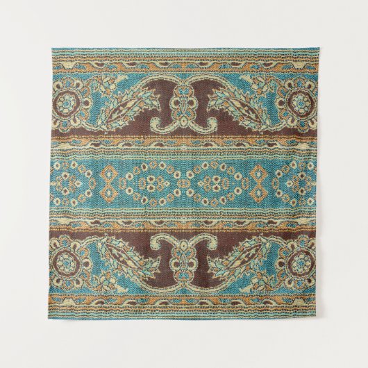 Arabesque Fabric Paisley Oriental Design Wandteppich (Vorderseite)