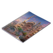 Arabesque Fantasy Wohnungen Palmen digitale Kunst Notizblock (Linke Seite)