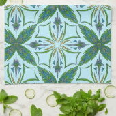 Arabesque-Fliese Bold Lebendiges Muster Quadrat Geschirrtuch (Gefaltet)