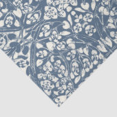 Arabesque Floral Vines Blue Ivory LG Decoupage Seidenpapier (Ausschnitt)