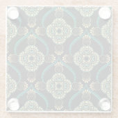 Arabesque floral, Vintag Elegance Muster. Glasuntersetzer (Rückseite)