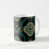 Arabesque floral, Vintag Elegance Muster. Kaffeetasse (VorderseiteRechts)