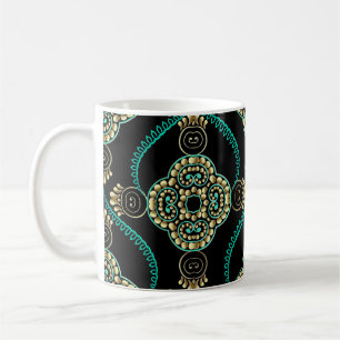 Arabesque floral, Vintag Elegance Muster. Kaffeetasse