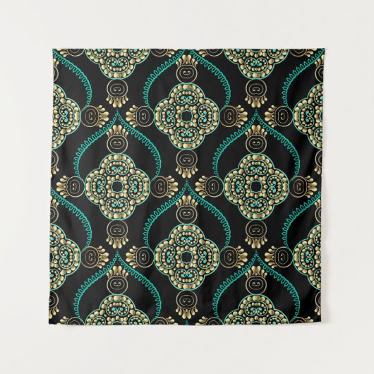 Arabesque floral, Vintag Elegance Muster. Wandteppich (Vorderseite)