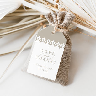 Arabesque Gastgeschenk Hochzeit Tags Champagne B Geschenkanhänger