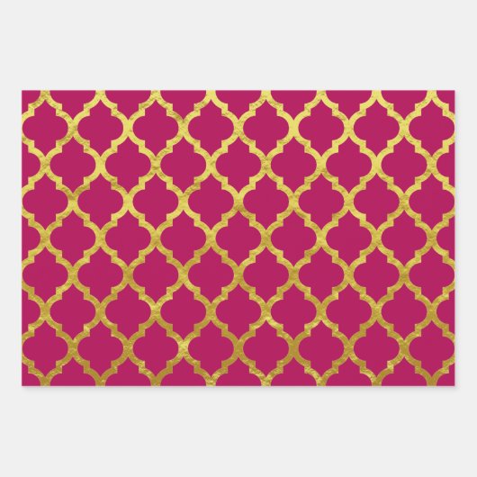 Arabesque-Gold Geschenkpapier Set (Vorderseite 3)