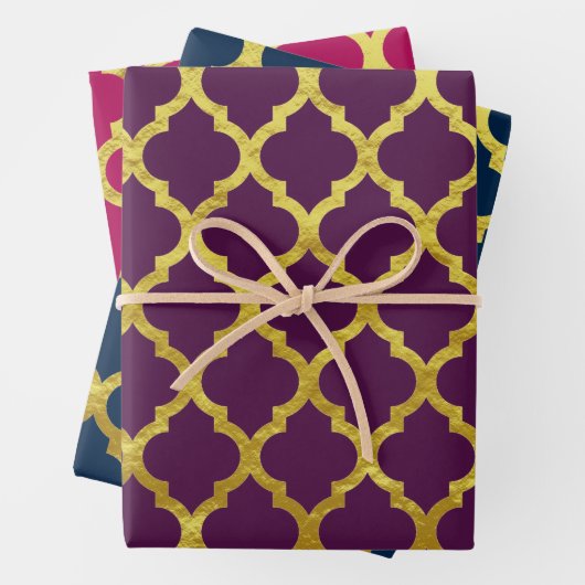 Arabesque-Gold Geschenkpapier Set (Beispiel)