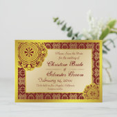 Arabesque Gold Lace, 12x18 Save the Date (Stehend Vorderseite)