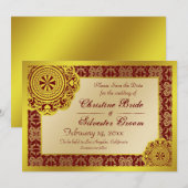Arabesque Gold Lace, 12x18 Save the Date (Vorne/Hinten)