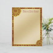 Arabesque Gold Lace, Briefkopf (Stehend Vorderseite)