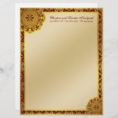 Arabesque Gold Lace, Briefkopf (Vorne/Hinten)