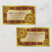 Arabesque Gold Lace, Visitenkarte (Vorne/Hinten)