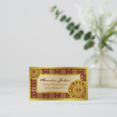Arabesque Gold Lace, Visitenkarte (Stehend Vorderseite)