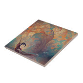 Arabesque goldene Rose Türkis Tanz digitale Kunst Fliese (Seite)