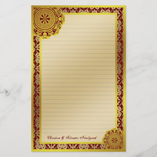 Arabesque Goldlitze, Schreibwaren Briefpapier