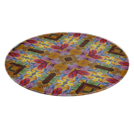 Arabesque Hearts Fraktal Pattern Schneidebrett (Ecke)