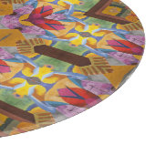 Arabesque Hearts Fraktal Pattern Schneidebrett (Ecke)