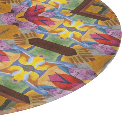 Arabesque Hearts Fraktal Pattern Schneidebrett (Ecke)