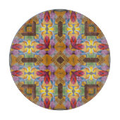 Arabesque Hearts Fraktal Pattern Schneidebrett (Vorderseite)