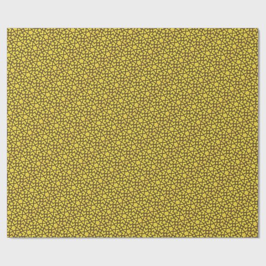Arabesque in Gelb und Schwarz Geschenkpapier (Flach)