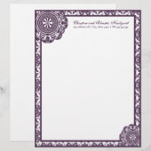 Arabesque Lila Spitze, Briefkopf (Vorne/Hinten)