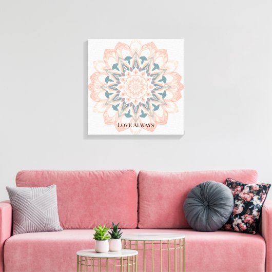 Arabesque Mandala Art Leinwanddruck (Insitu (Wohnzimmer))