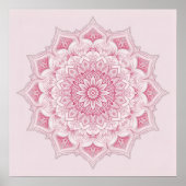 Arabesque Mandala Art - Rosa Symmetrie Poster (Vorne)