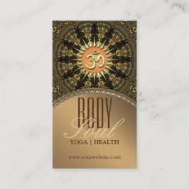 Arabesque Mandala Gold OM New Age Business Card Visitenkarte