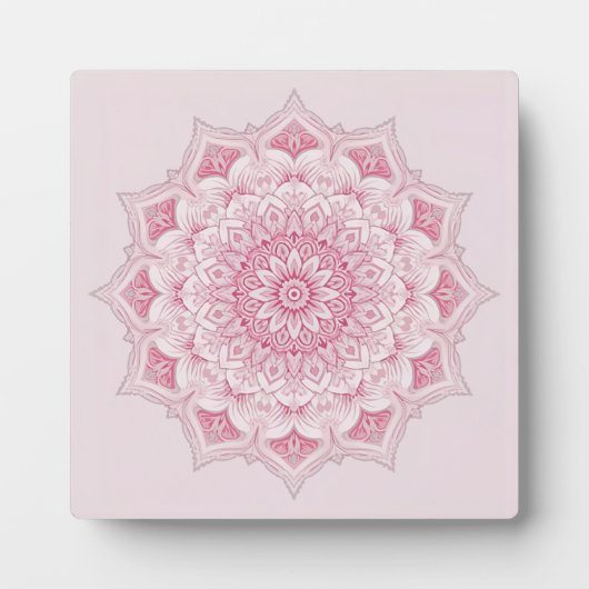 Arabesque Mandala - rosa geometrische Kunst Fotoplatte (Vorderseite)