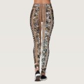 Arabesque Marmortextur Vintage Patchwork Leggings (Rückseite)