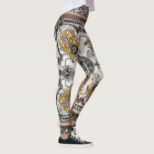 Arabesque Marmortextur Vintage Patchwork Leggings (Rechts)