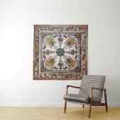 Arabesque Marmortextur Vintage Patchwork Wandteppich (Beispiel (Horizontal))