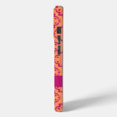 Arabesque marokkanischer Orange Magenta Name Perso Case-Mate iPhone Hülle (Rückseite / Links)