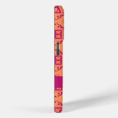 Arabesque marokkanischer Orange Magenta Name Perso Case-Mate iPhone Hülle (Rückseite / Rechts)